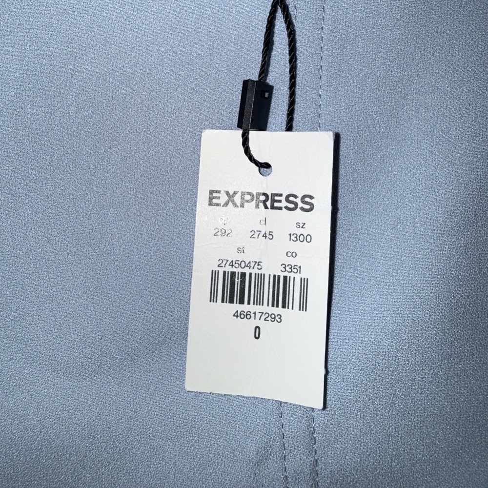 Women's Express Ankle High Rise Belted Cargo Pants Blue Size 0 - Picture 7 of 8
